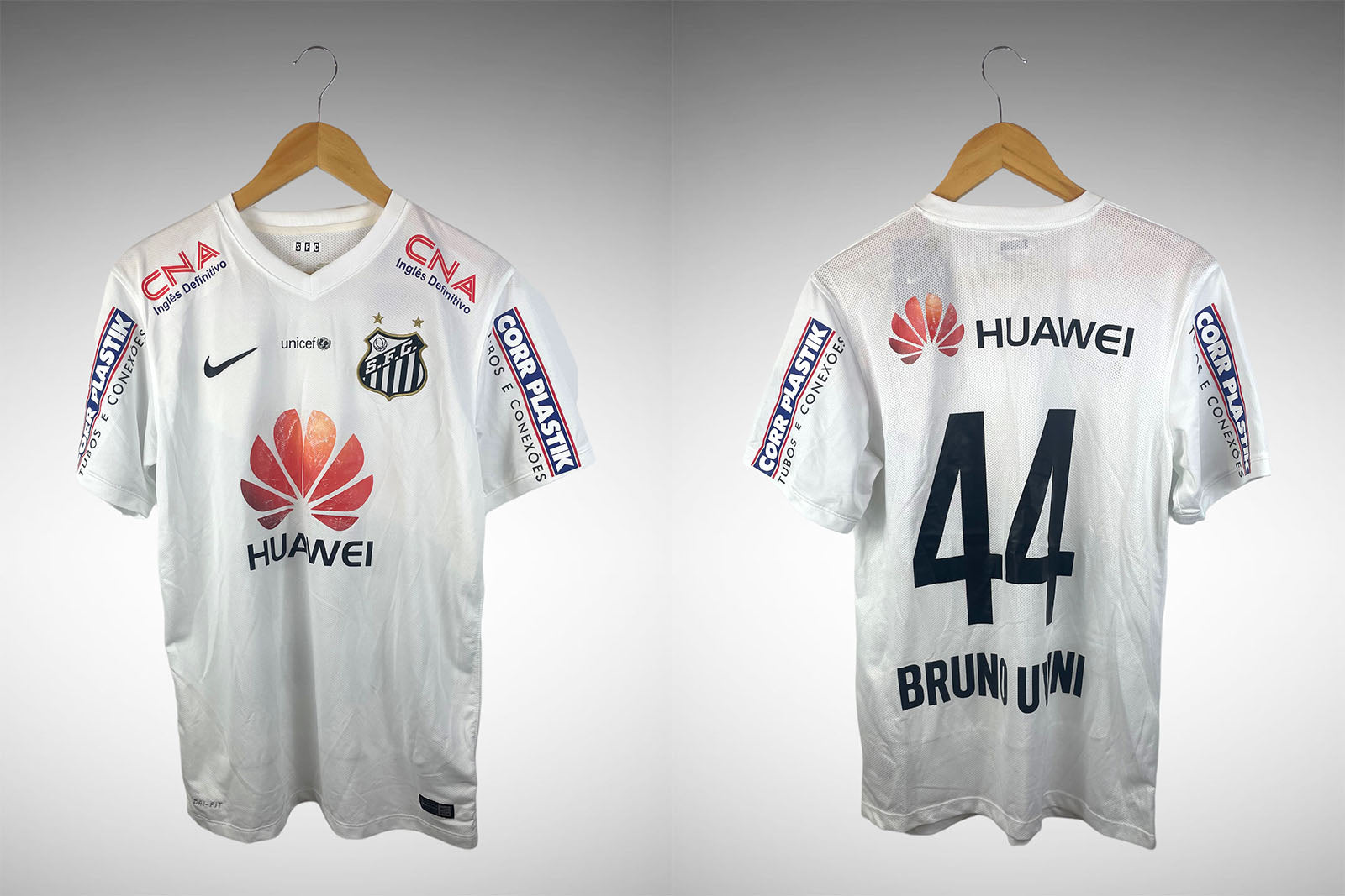 Santos 2014 Primeira Camisa Tam M N# 44 Bruno Uvini.
