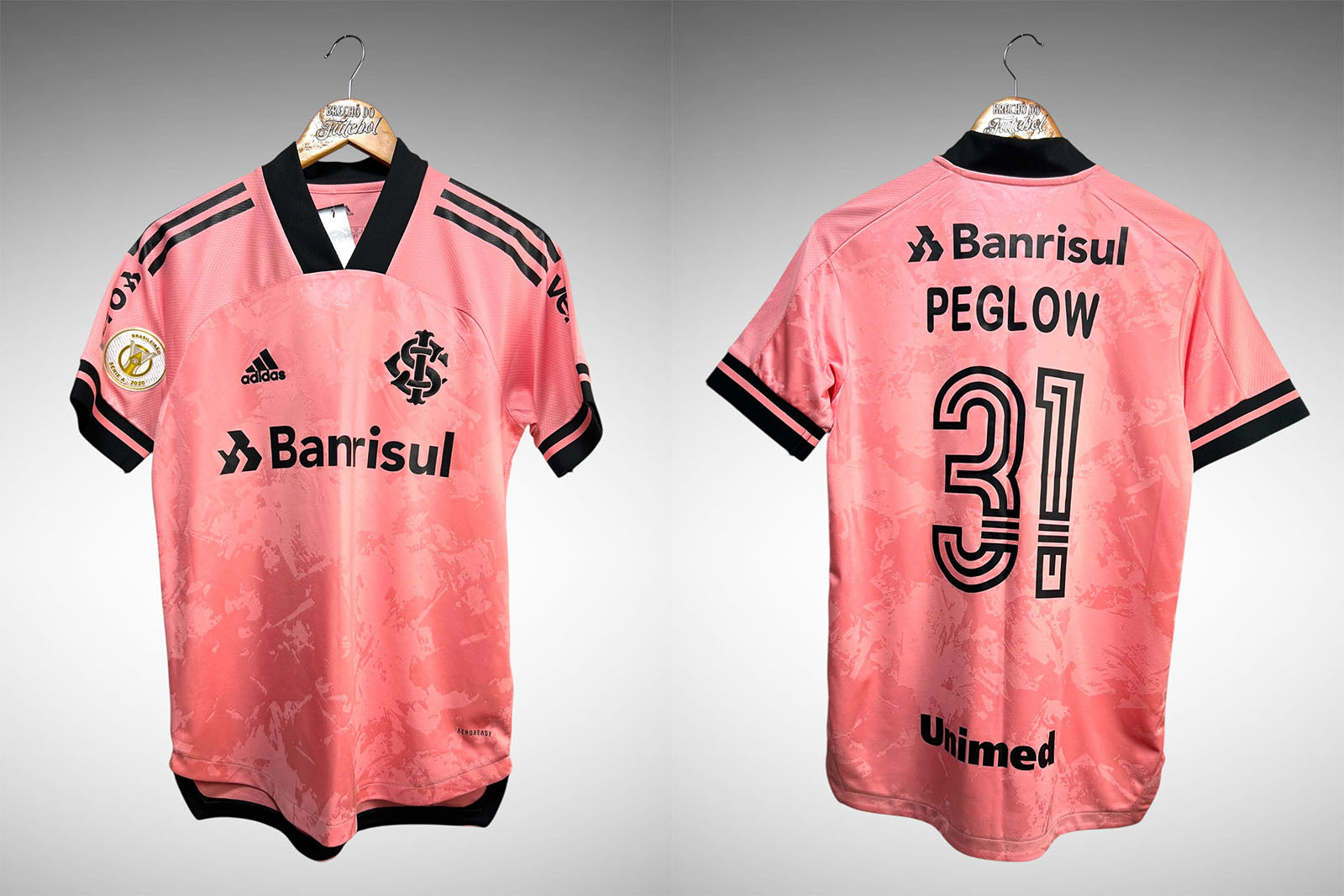 Internacional 2020 Camisa Outubro Rosa Tam P Nº 31 Peglow.