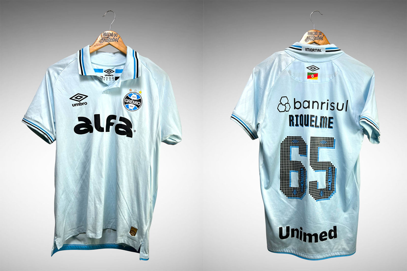 Grêmio 2025 Segunda Camisa Tam M Nº 65 Riquelme.
