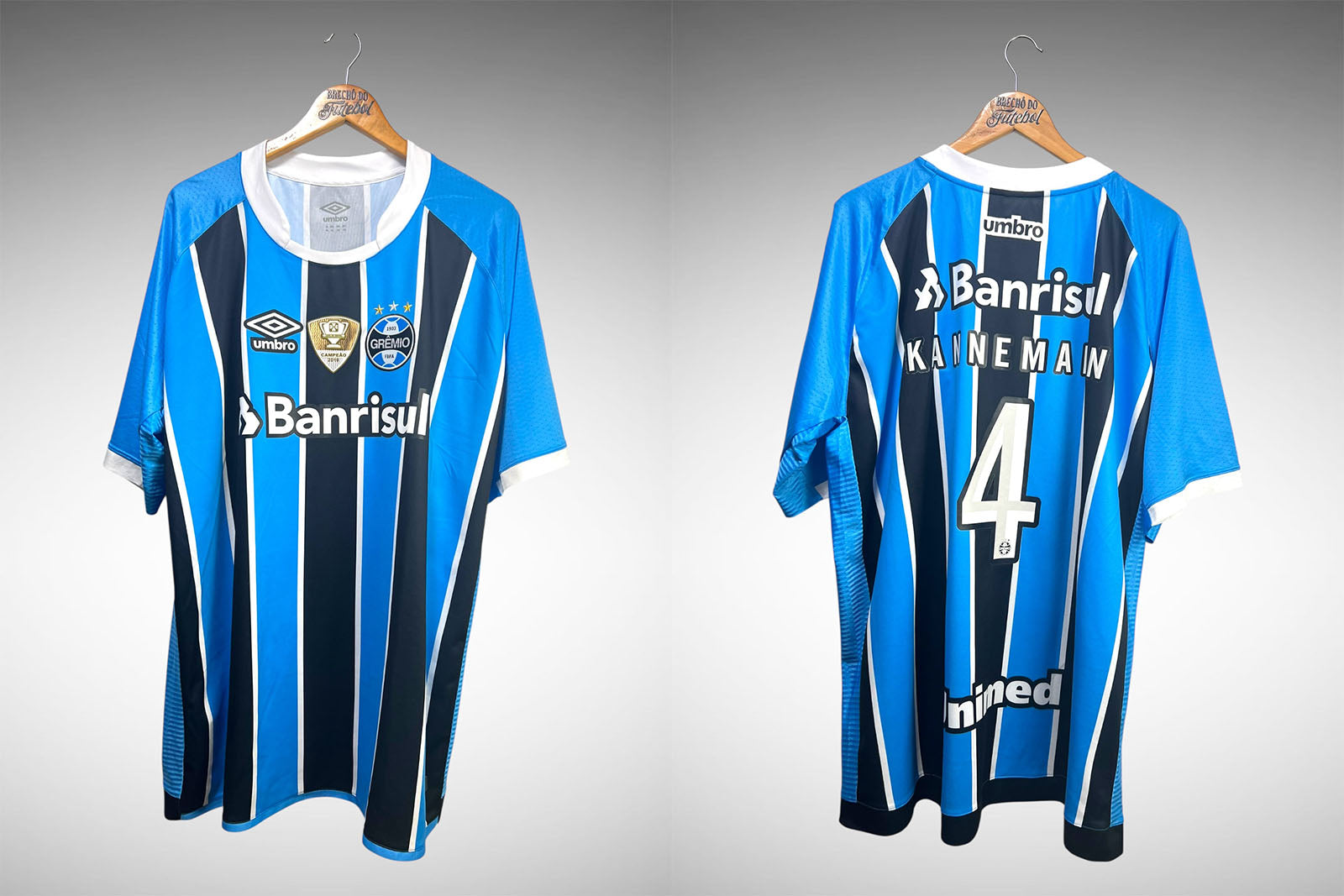 Grêmio 2017 Primeira Camisa Tam 4G Nº 4 Kannemann.