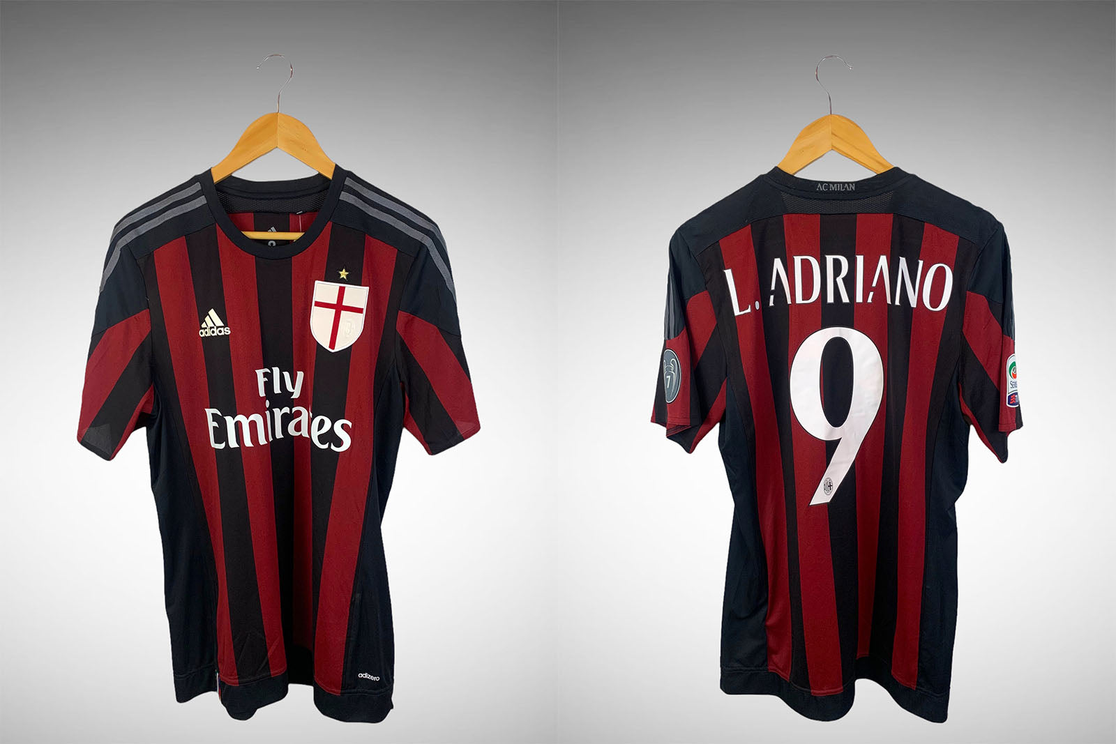 Milan 2015 Primeira Camisa Tam G N# 9 Luiz Adriano.