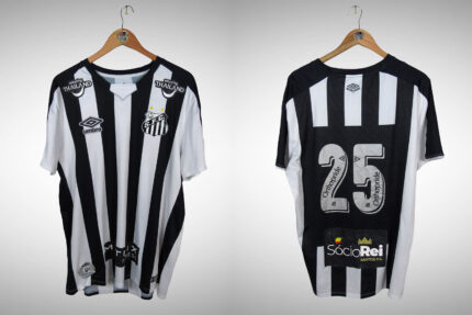 Santos 2019 Segunda Camisa Tam 3g N# 25. - Preto, 3g