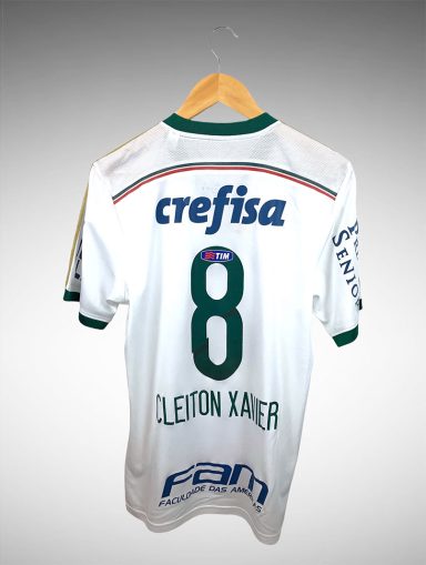 Patois distortion damage Palmeiras 2014 Segunda Camisa Adizero Tam M N# 8 Cleiton Xavier. - Brechó  do Futebol