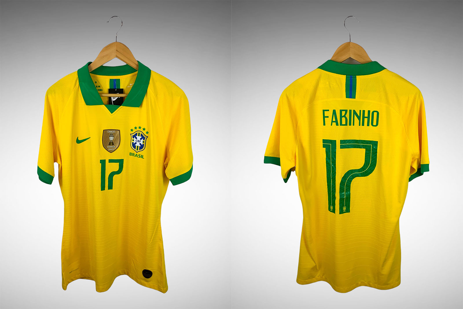Brasil 2019 Primeira Camisa Tam G N# 17 Fabinho. - Brechó do Futebol
