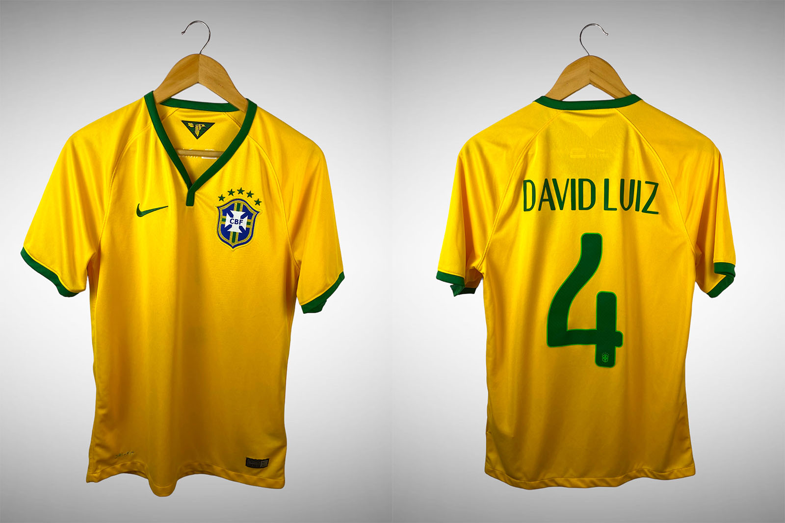 Brasil 2014 Primeira Camisa Tam P N# 4 David Luiz. - Brechó do Futebol