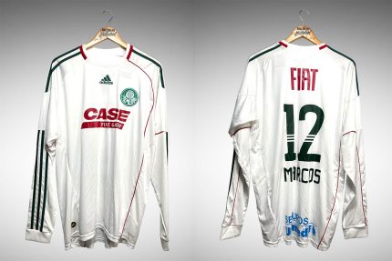 Palmeiras 2010 Camisa de Goleiro Tam G Nº12 Marcos Mangas Longas.