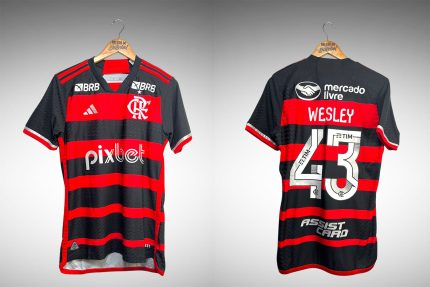 Flamengo 2024 Primeira Camisa Tam P Nº43 Wesley.