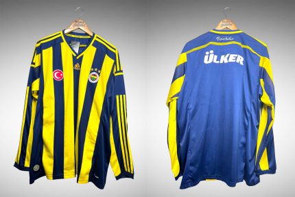 Fenerbahçe 2014 Primeira Camisa Tam 3G Mangas Longas.