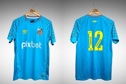 Santos 2021 Camisa de Goleiro Tam M Nº12.