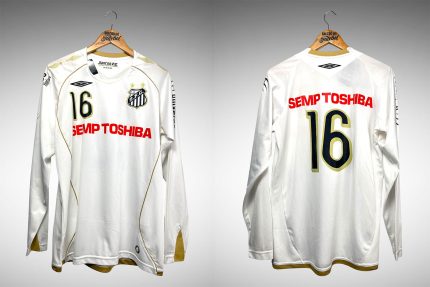 Santos 2008 Primeira Camisa Tam G Nº 16 Mangas Longas.