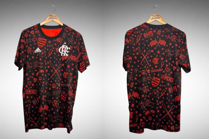 Flamengo 2022 Camisa de Aquecimento Tam M.