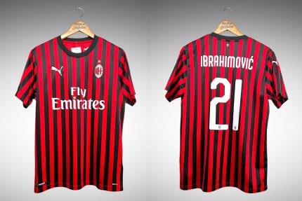 Milan 2019 Primeira Camisa Tam M Nº 21 Ibrahimovic.