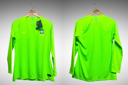 Brasil 2018 Camisa de Goleiro Tam G Feminino Mangas Longas.