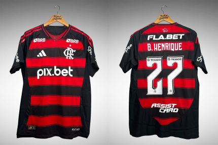 Flamengo 2025 Primeira Camisa Tam G Nº 27 B. Henrique.