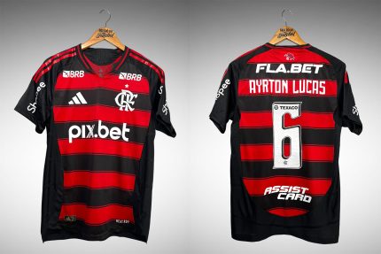 Flamengo 2025 Primeira Camisa Tam M Nº Ayrton Lucas.