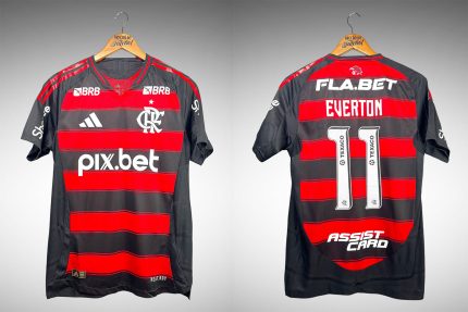 Flamengo 2025 Primeira Camisa Tam M Nº 11 Everton.