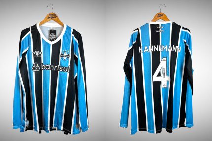 Grêmio 2024 Primeira Camisa Tam 3G Nº 4 Kannemann Mangas Longas.
