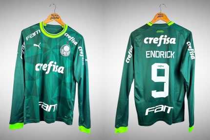 Palmeiras 2023 Primeira Camisa Tam M Nº 9 Endrick Mangas Longas.