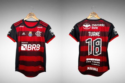 Flamengo 2022 Primeira Camisa Tam P Feminina Nº18 Tuane.